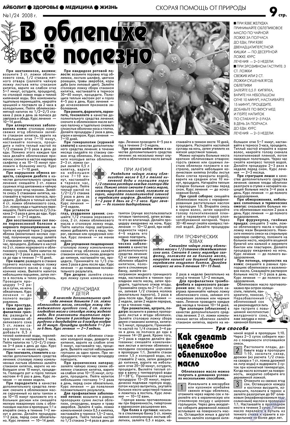 Aibolit (Zeitung). 2008 Jahr, Ausgabe 1, Seite 9