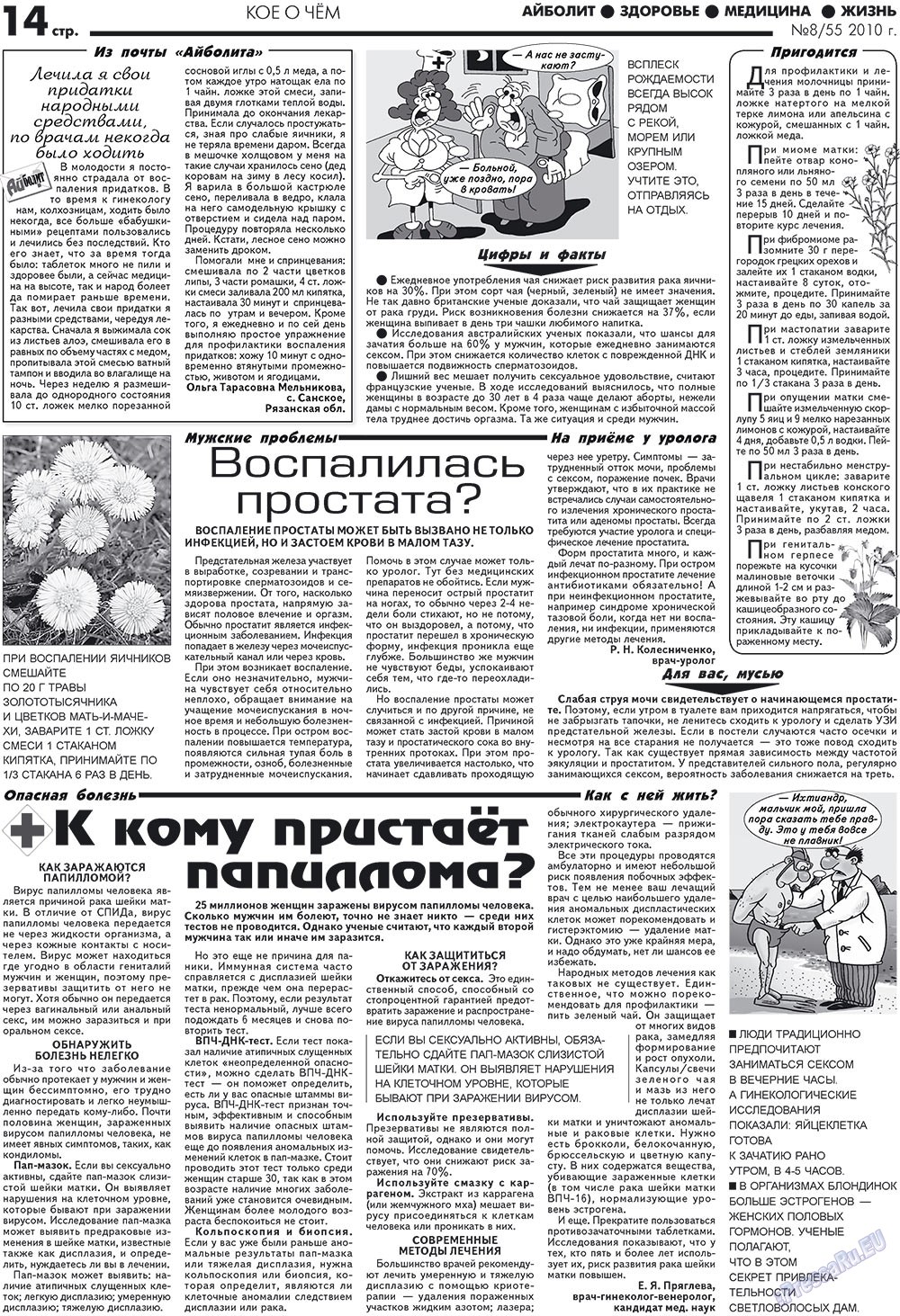 Aibolit (Zeitung). 2010 Jahr, Ausgabe 8, Seite 14
