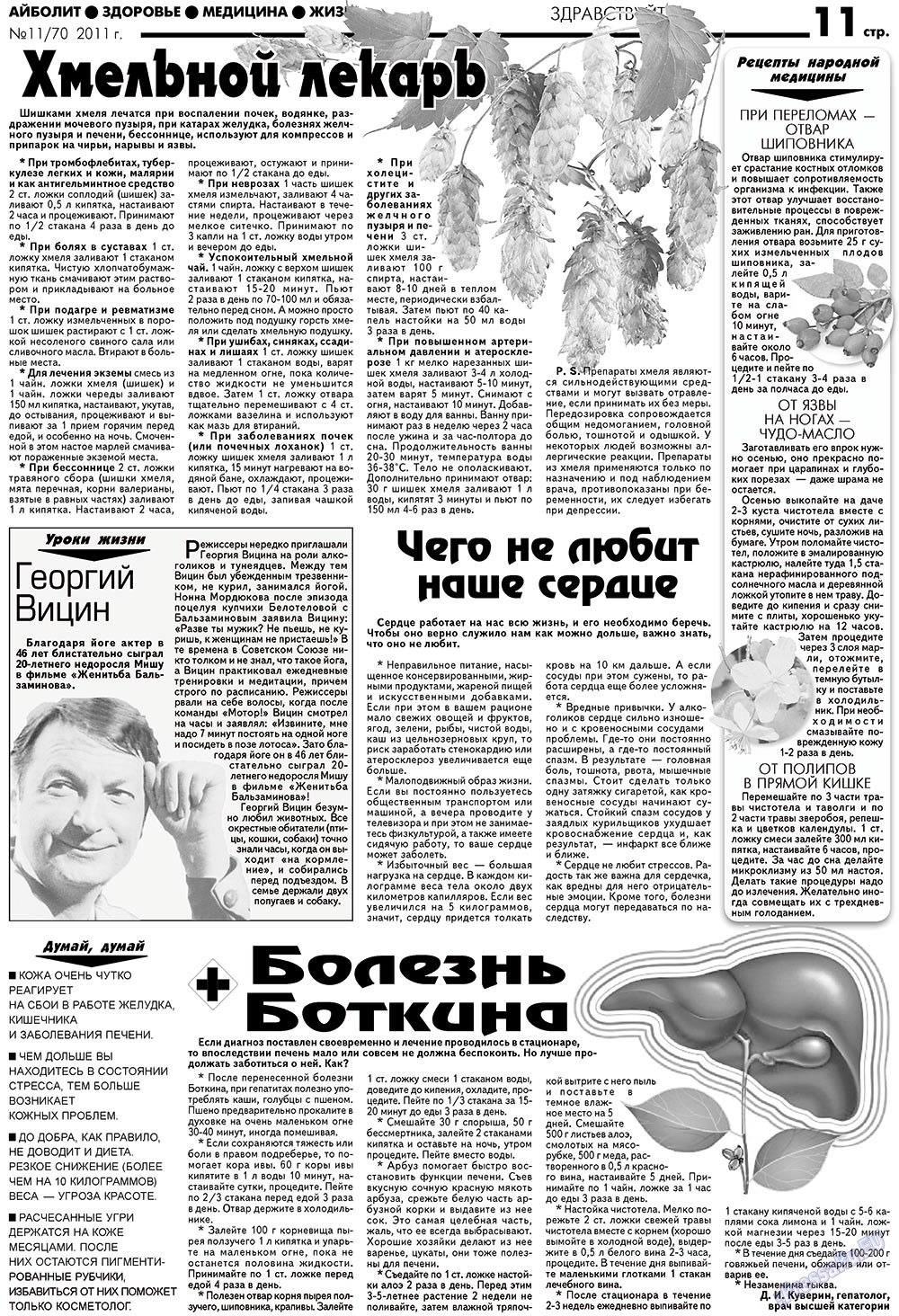 Aibolit (Zeitung). 2011 Jahr, Ausgabe 11, Seite 11