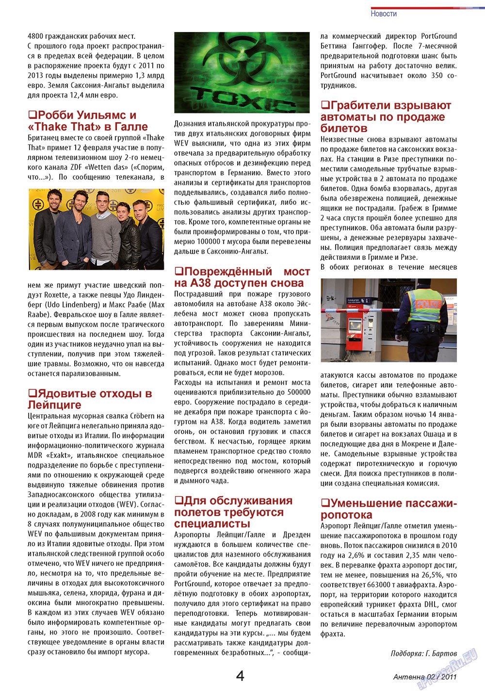Antenne (Zeitschrift). 2011 Jahr, Ausgabe 2, Seite 4
