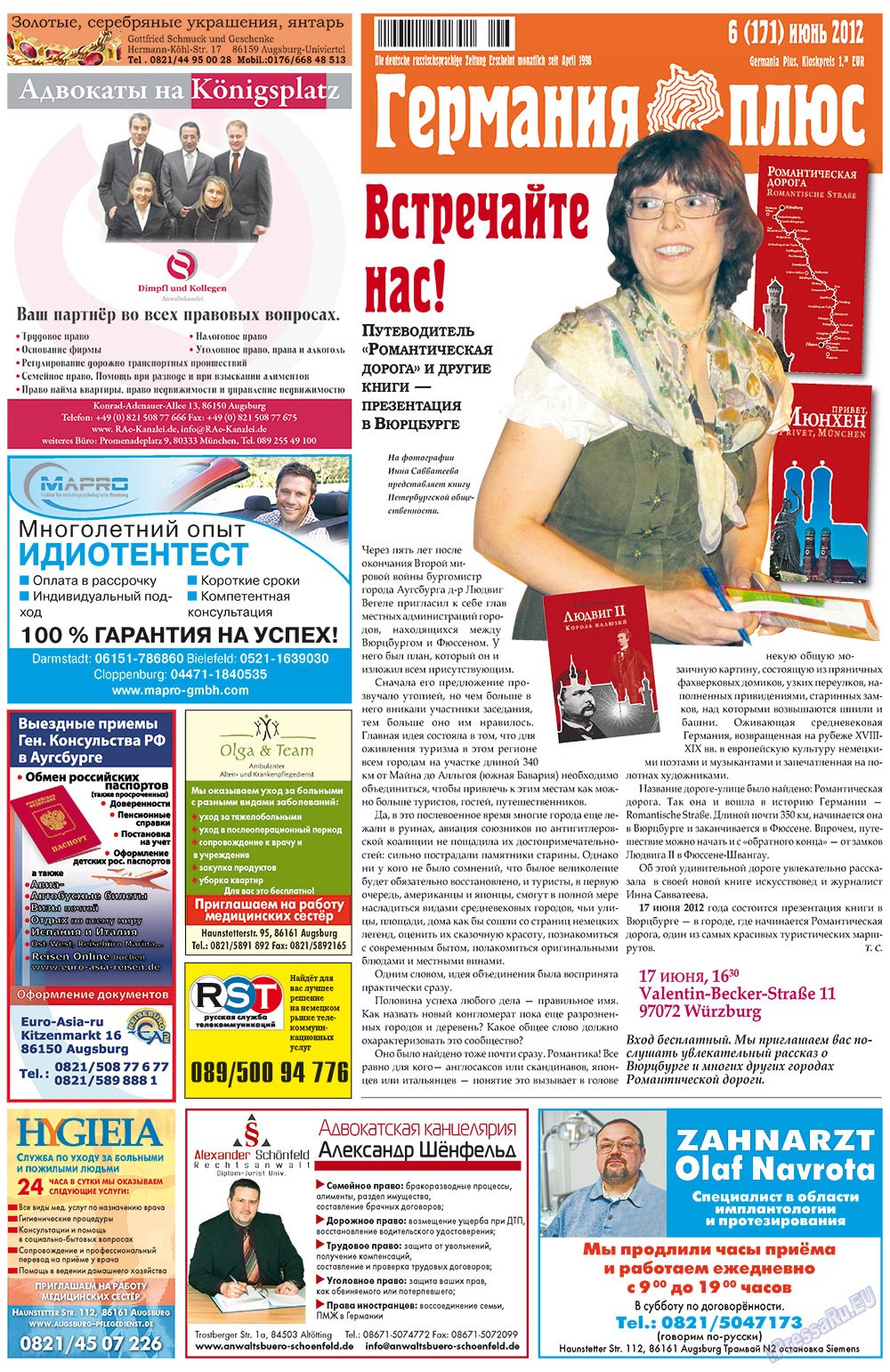 Germania Plus (Zeitung). 2012 Jahr, Ausgabe 6, Seite 1