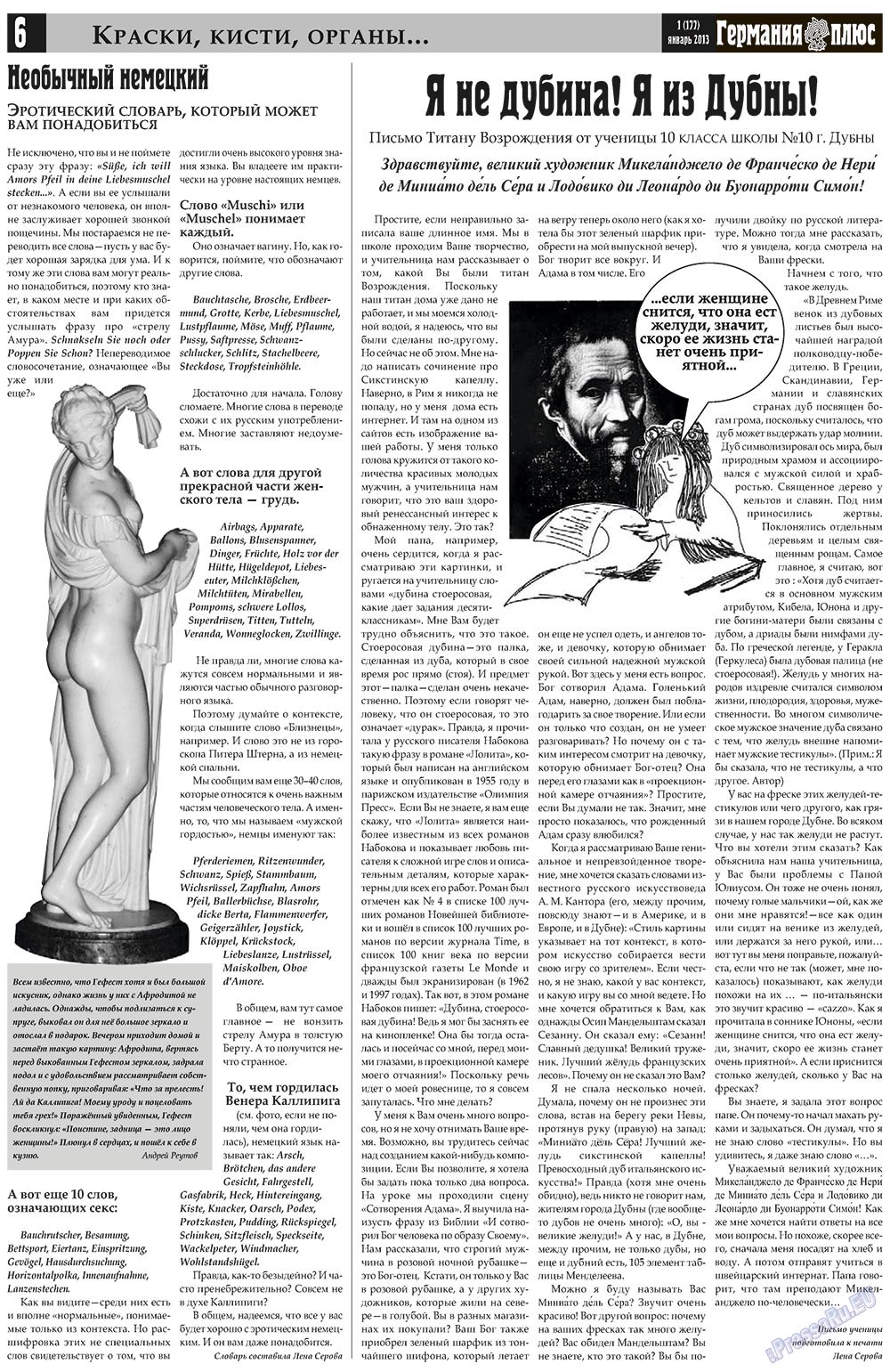 Germania Plus (Zeitung). 2013 Jahr, Ausgabe 1, Seite 6