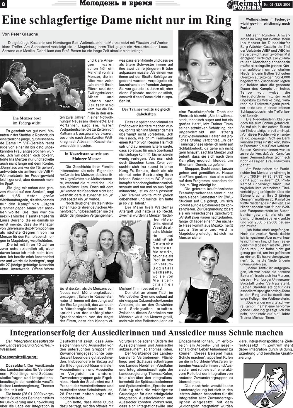 Heimat-Родина (Zeitung). 2009 Jahr, Ausgabe 2, Seite 8