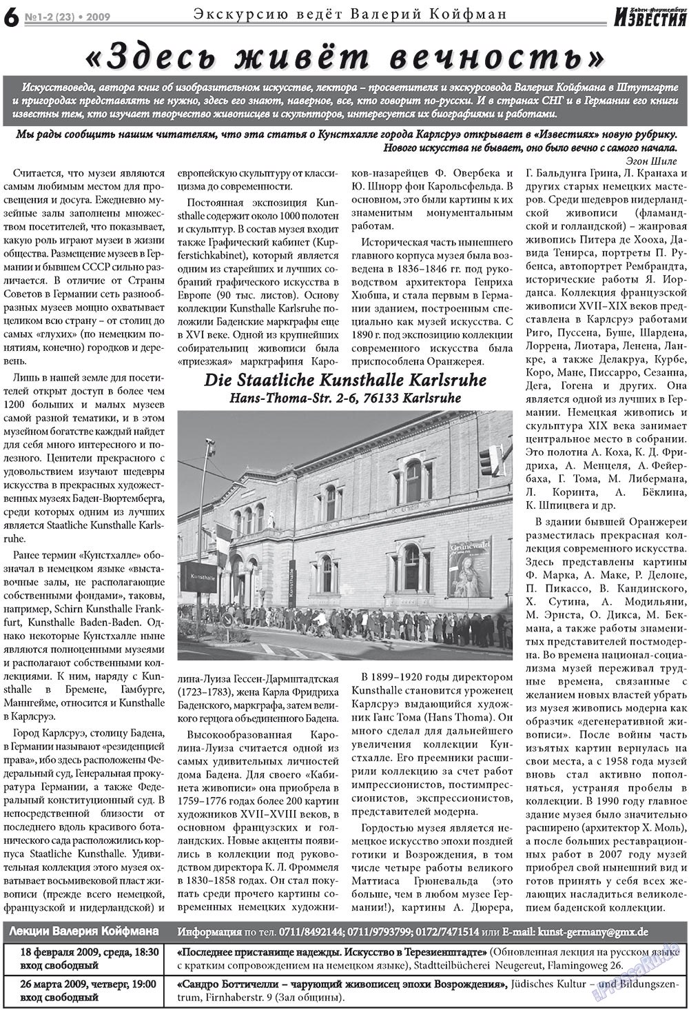 Nachrichten BW (Zeitung). 2009 Jahr, Ausgabe 1, Seite 6