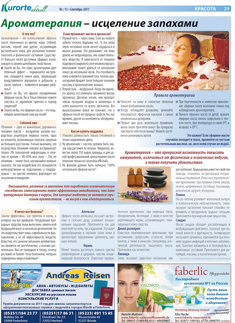 Kurorte aktuell (Zeitung). 2011 Jahr, Ausgabe 9, Seite 29