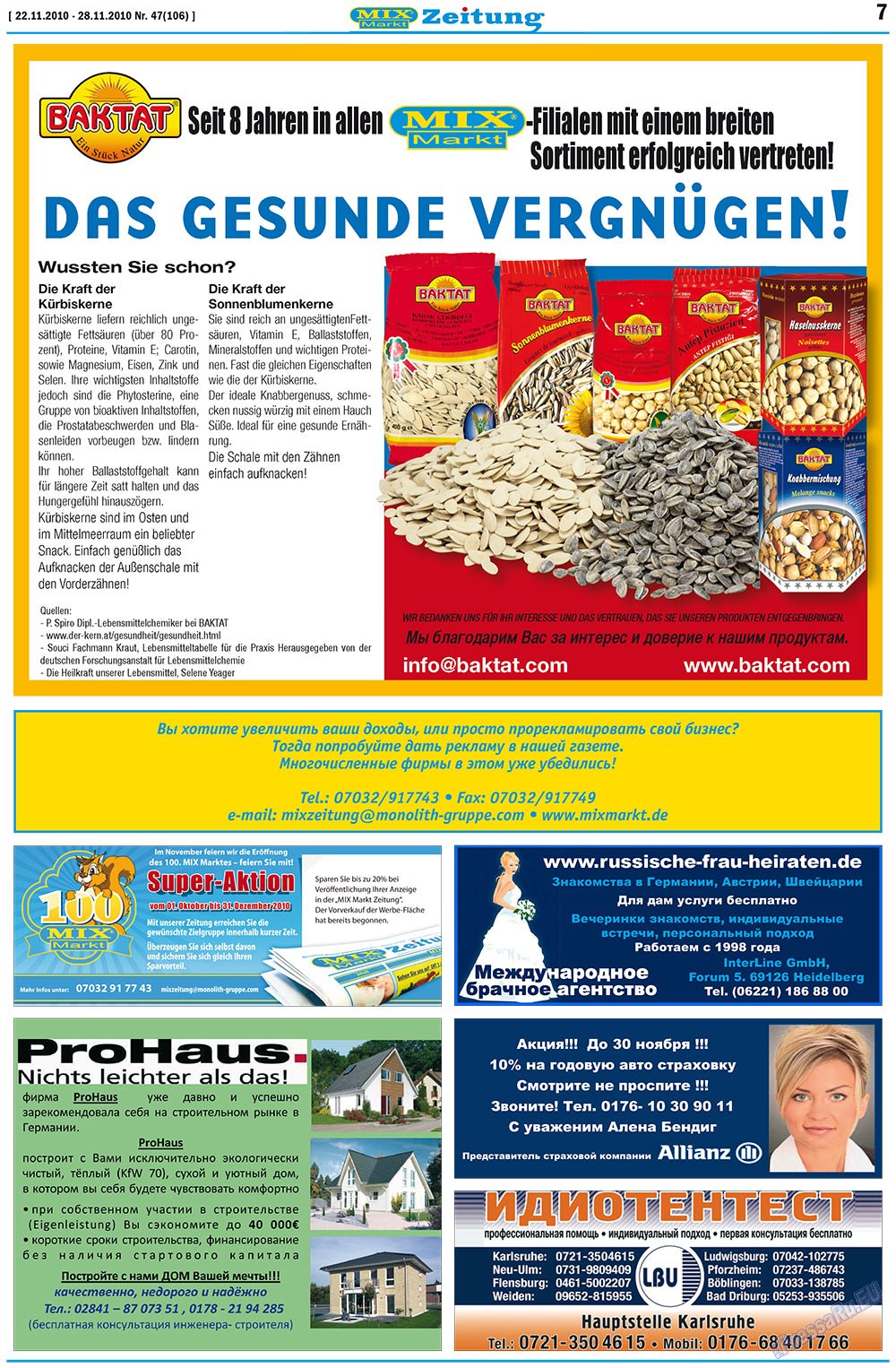 MIX-Markt Zeitung (Zeitung). 2010 Jahr, Ausgabe 47, Seite 7