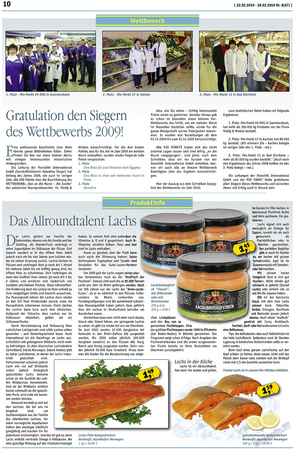 MIX-Markt Zeitung (Zeitung). 2010 Jahr, Ausgabe 8, Seite 10