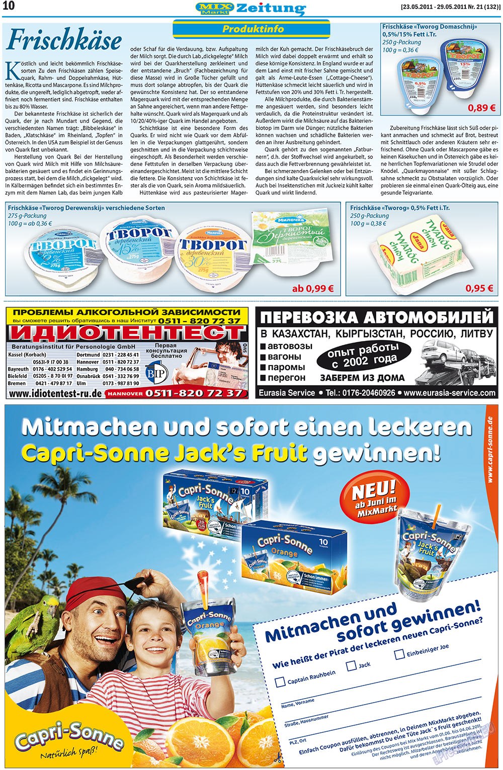 MIX-Markt Zeitung (Zeitung). 2011 Jahr, Ausgabe 21, Seite 10