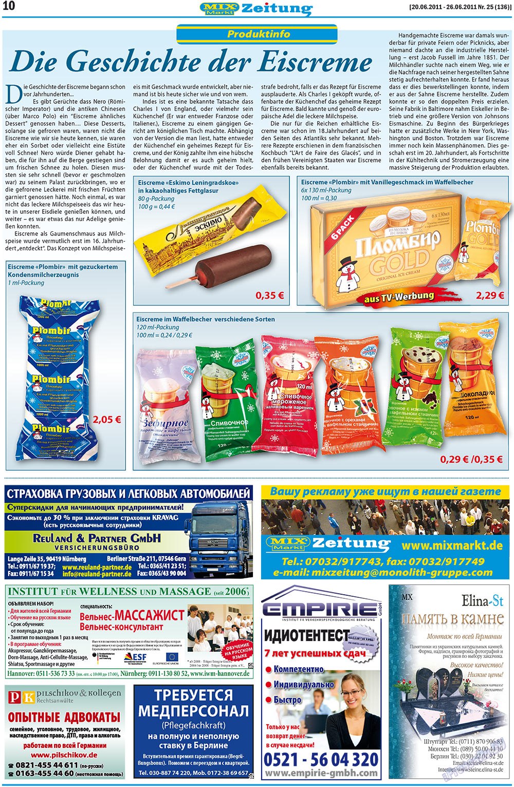MIX-Markt Zeitung (Zeitung). 2011 Jahr, Ausgabe 25, Seite 10