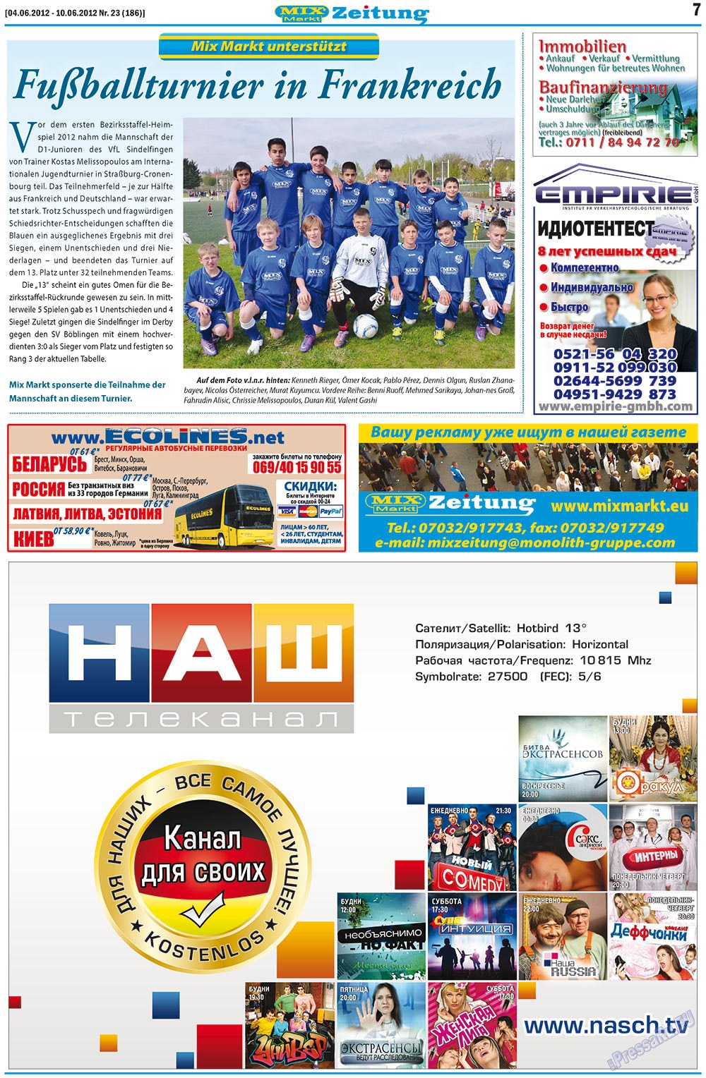 MIX-Markt Zeitung (Zeitung). 2012 Jahr, Ausgabe 23, Seite 7