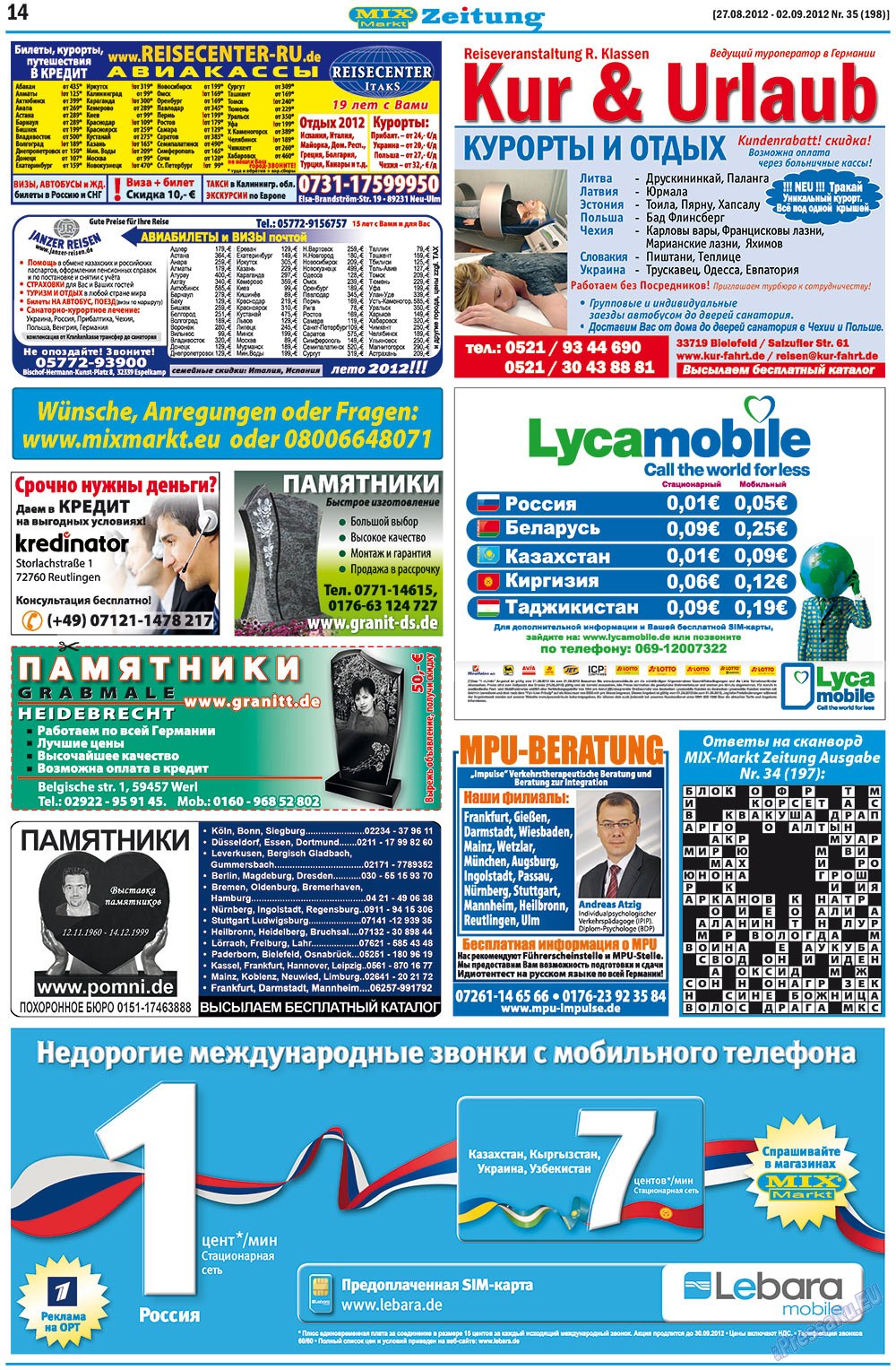 MIX-Markt Zeitung (Zeitung). 2012 Jahr, Ausgabe 35, Seite 14