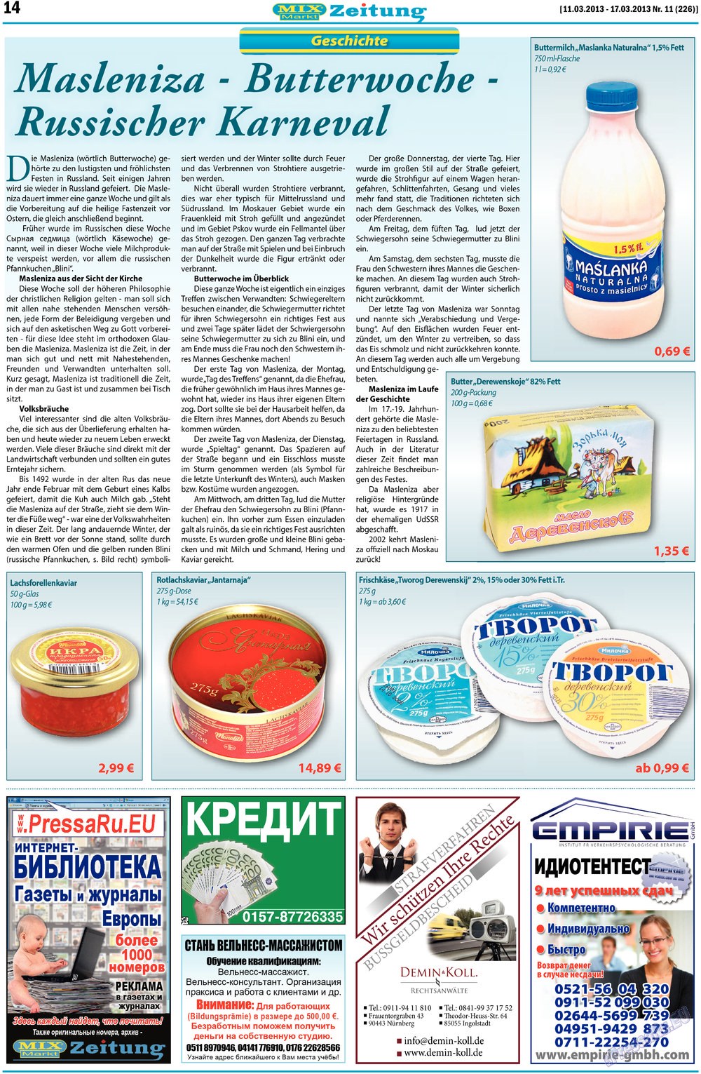 MIX-Markt Zeitung (Zeitung). 2013 Jahr, Ausgabe 11, Seite 14
