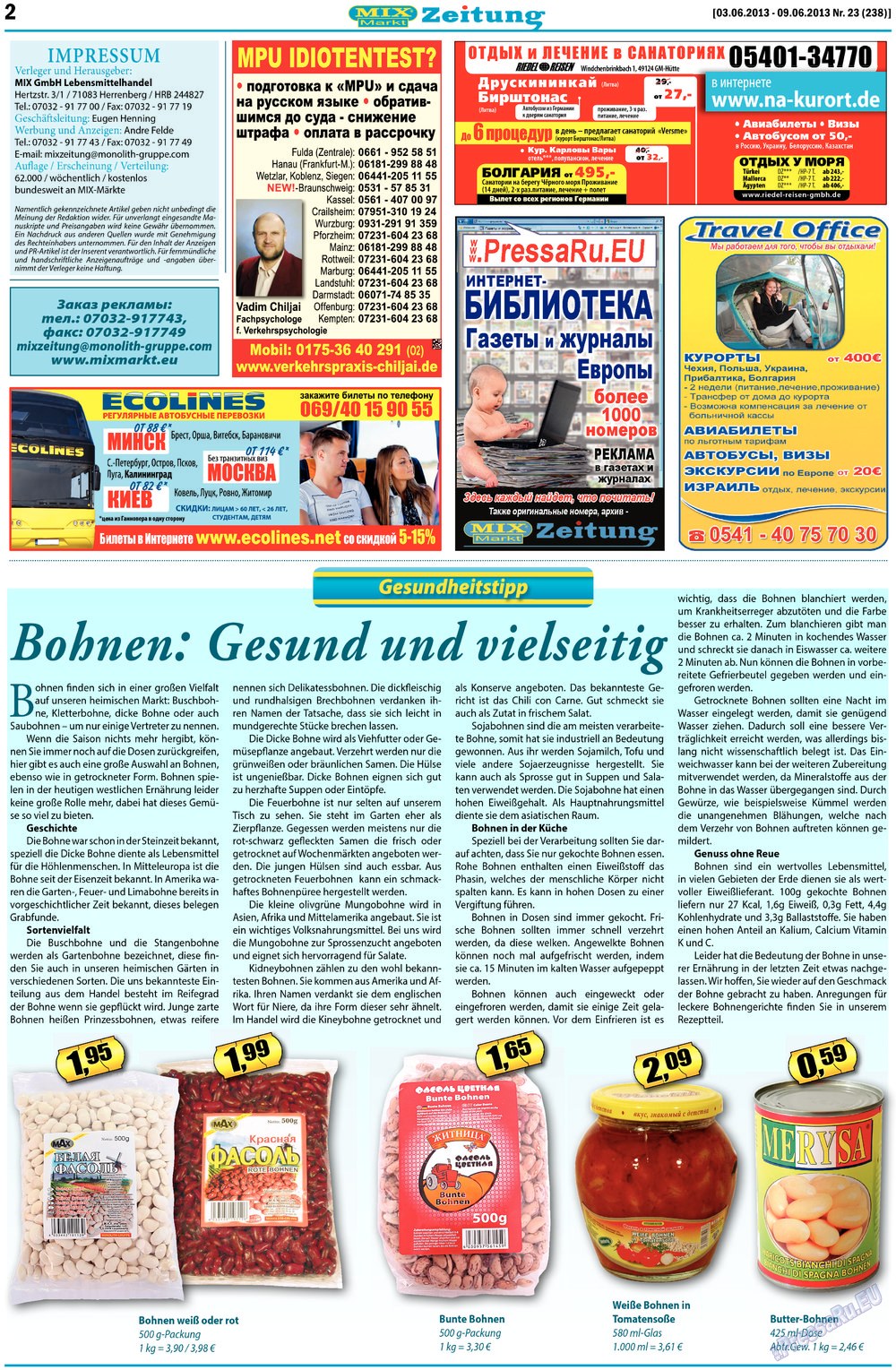 MIX-Markt Zeitung (Zeitung). 2013 Jahr, Ausgabe 23, Seite 2