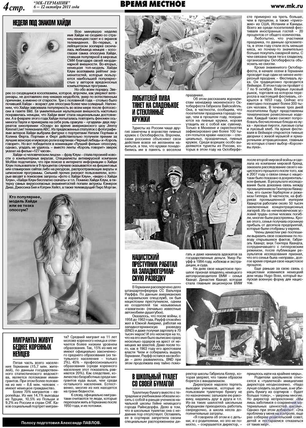 MK-Deutschland (Zeitung). 2011 Jahr, Ausgabe 40, Seite 4