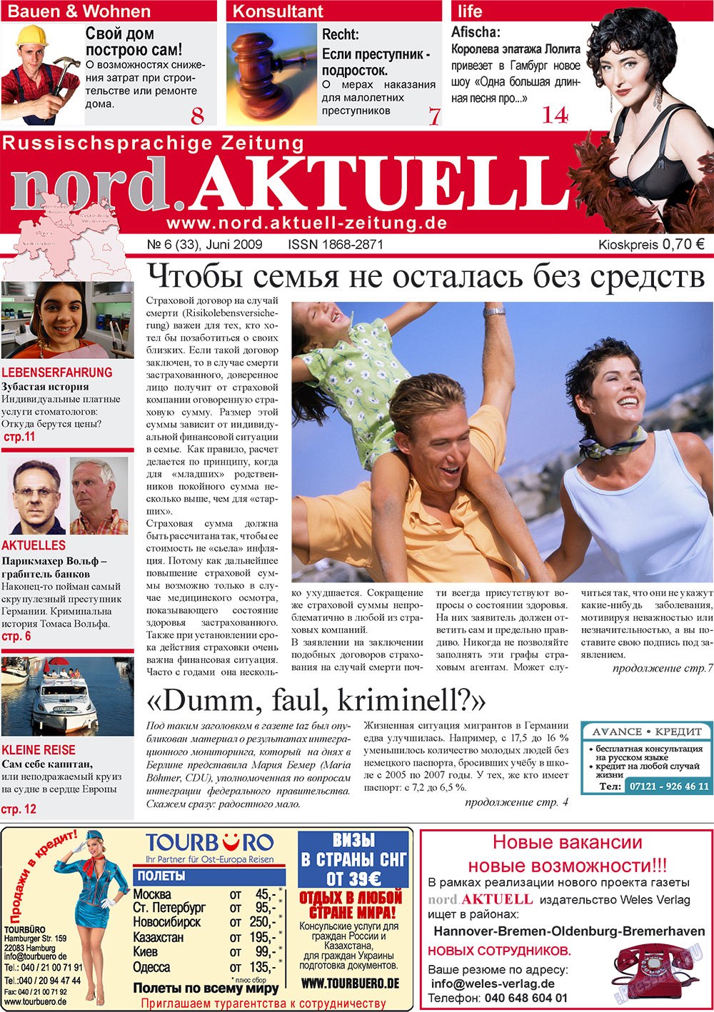 nord.Aktuell (газета). 2009 год, номер 6, стр. 1