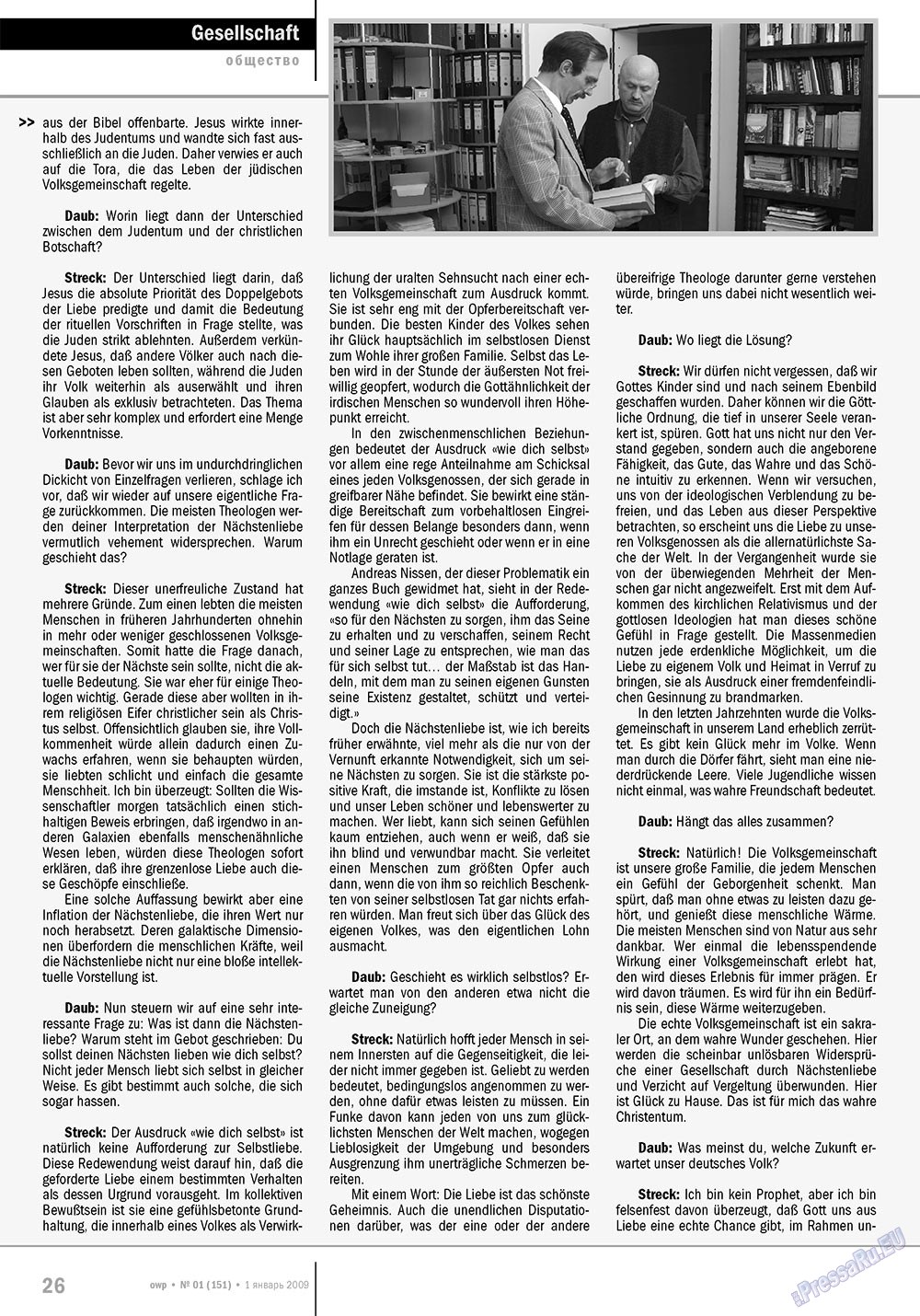Ost-West Panorama (Zeitschrift). 2010 Jahr, Ausgabe 1, Seite 26