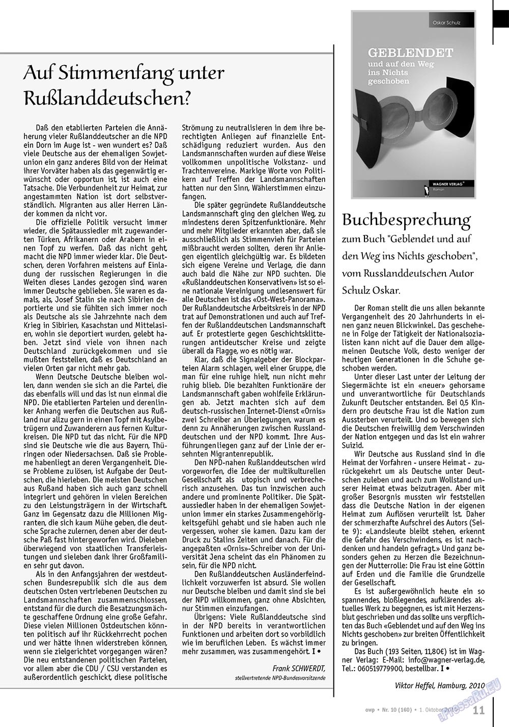 Ost-West Panorama (Zeitschrift). 2010 Jahr, Ausgabe 10, Seite 11