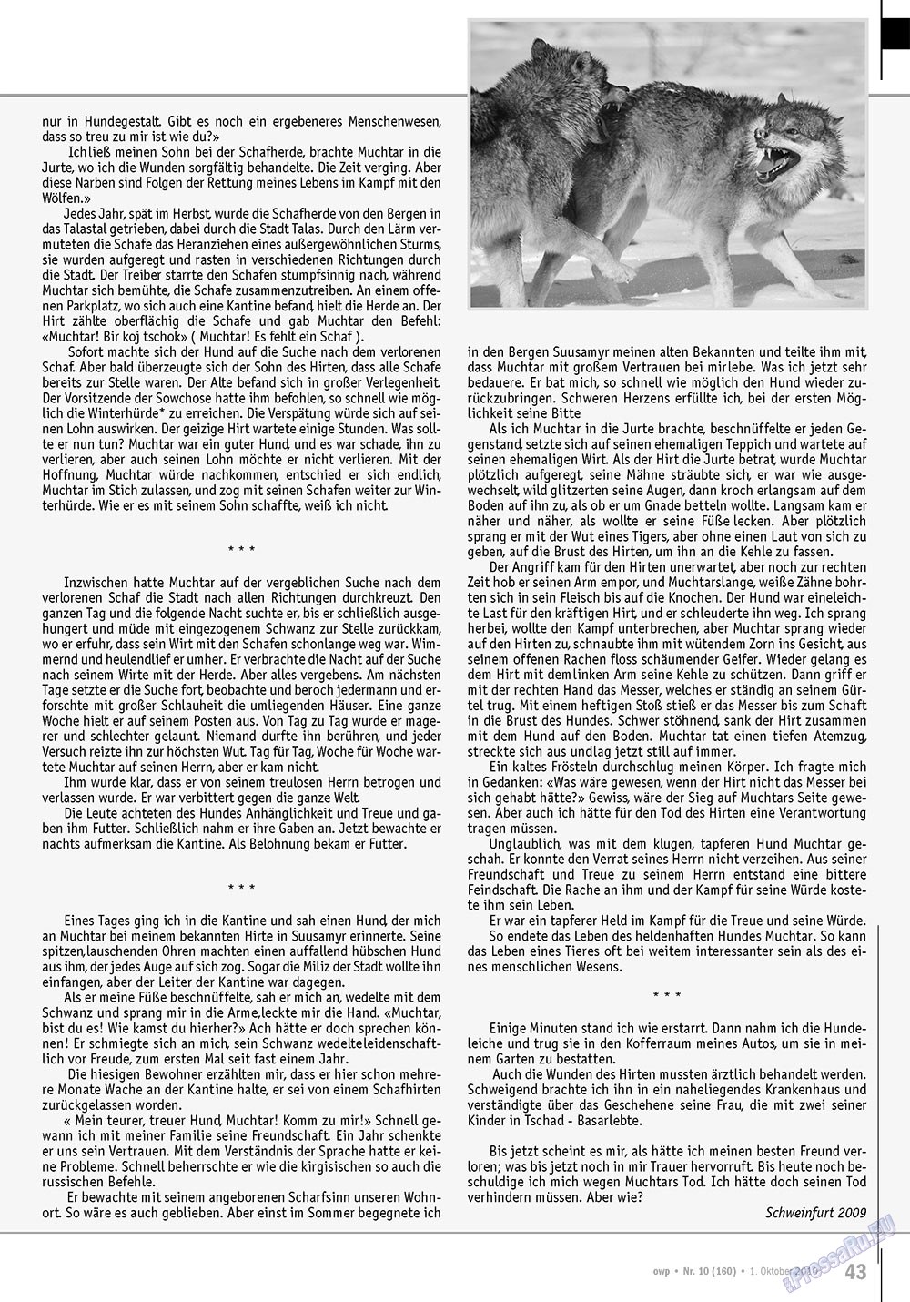 Ost-West Panorama (Zeitschrift). 2010 Jahr, Ausgabe 10, Seite 43