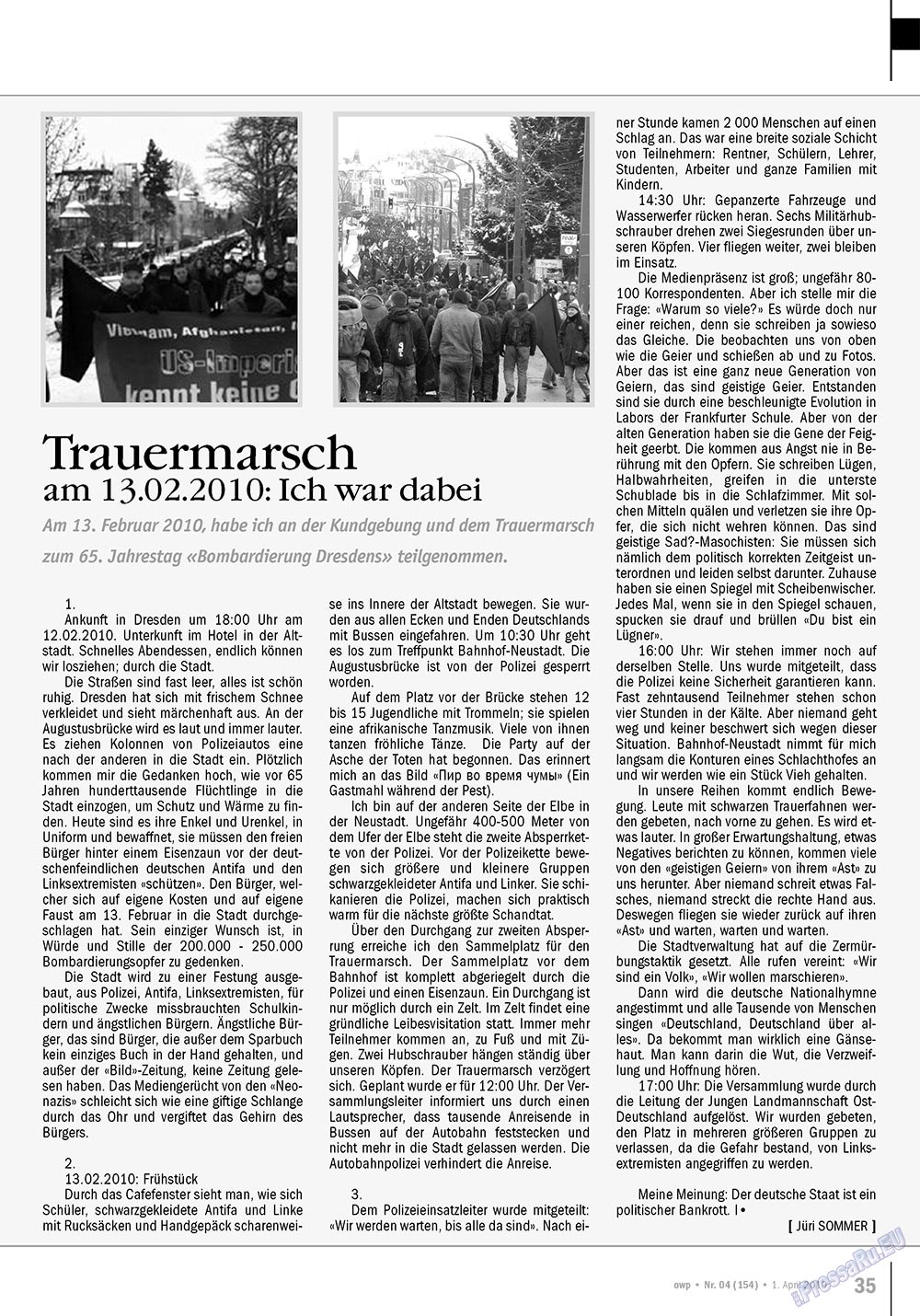Ost-West Panorama (Zeitschrift). 2010 Jahr, Ausgabe 4, Seite 35