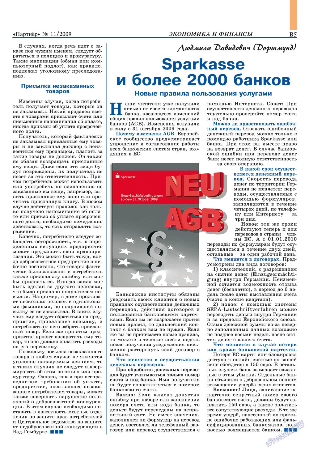 Partner (Zeitschrift). 2009 Jahr, Ausgabe 11, Seite 39