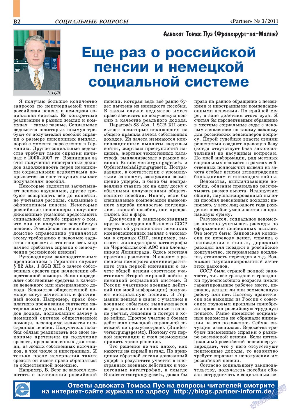 Partner (Zeitschrift). 2011 Jahr, Ausgabe 3, Seite 40