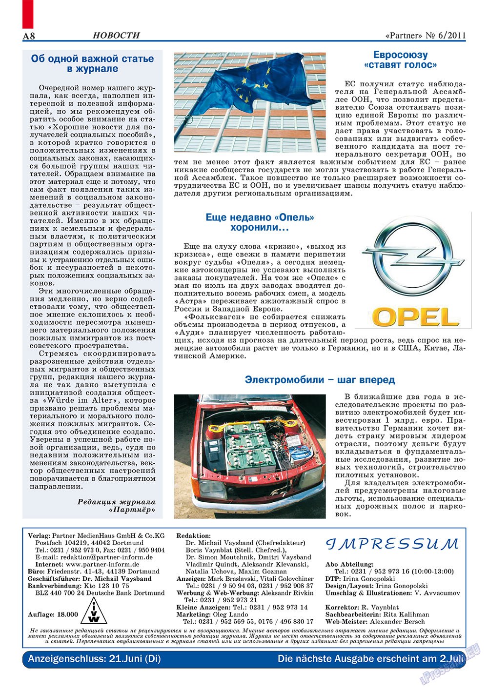 Partner (Zeitschrift). 2011 Jahr, Ausgabe 6, Seite 8