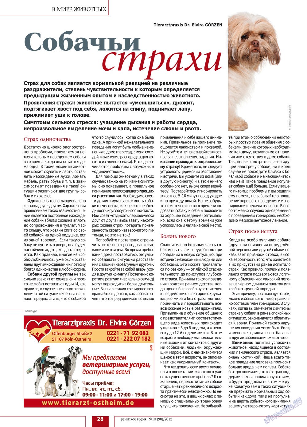 Rejnskoe vremja (Zeitschrift). 2012 Jahr, Ausgabe 10, Seite 28