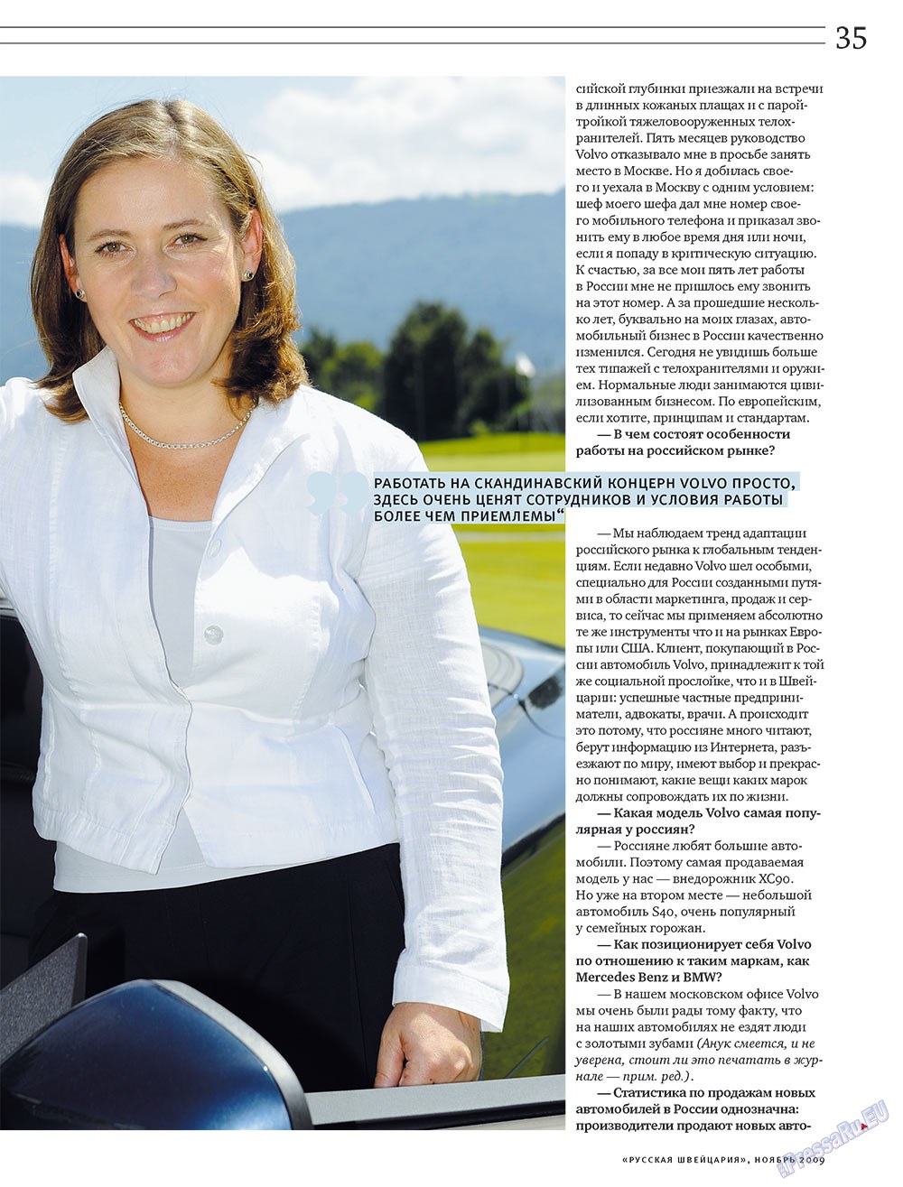 Russkaja Schweizaria (Zeitschrift). 2009 Jahr, Ausgabe 10, Seite 35