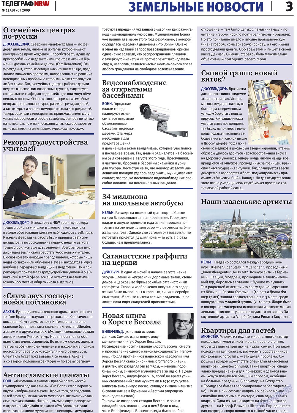 Telegraf NRW (Zeitung). 2009 Jahr, Ausgabe 1, Seite 3