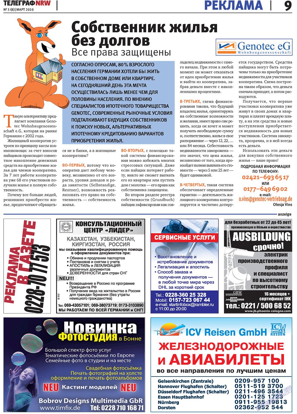 Telegraf NRW (Zeitung). 2010 Jahr, Ausgabe 3, Seite 9