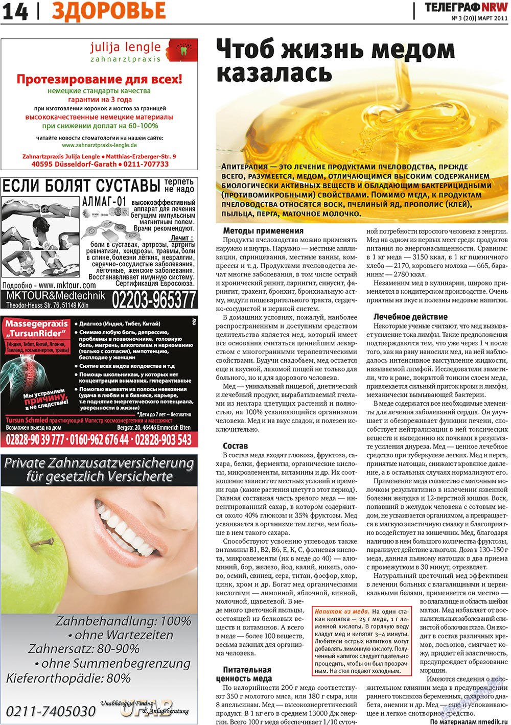 Telegraf NRW (Zeitung). 2011 Jahr, Ausgabe 3, Seite 14