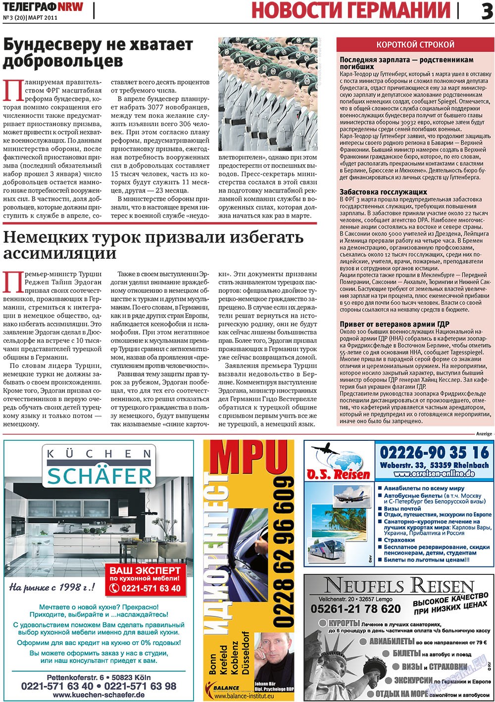 Telegraf NRW (Zeitung). 2011 Jahr, Ausgabe 3, Seite 3