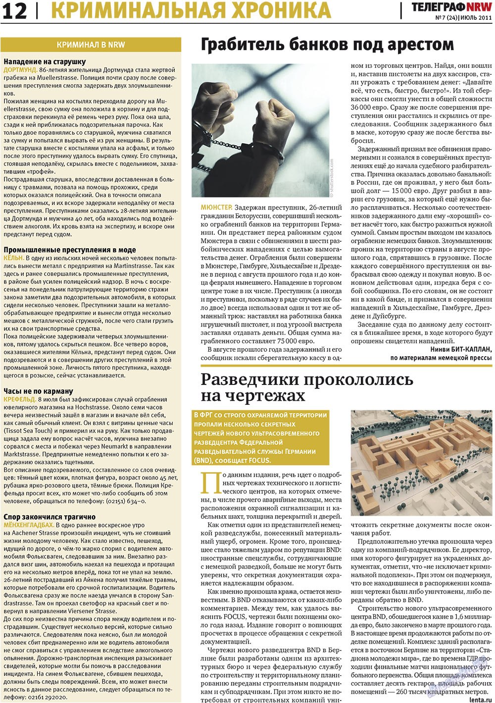 Telegraf NRW (Zeitung). 2011 Jahr, Ausgabe 7, Seite 12