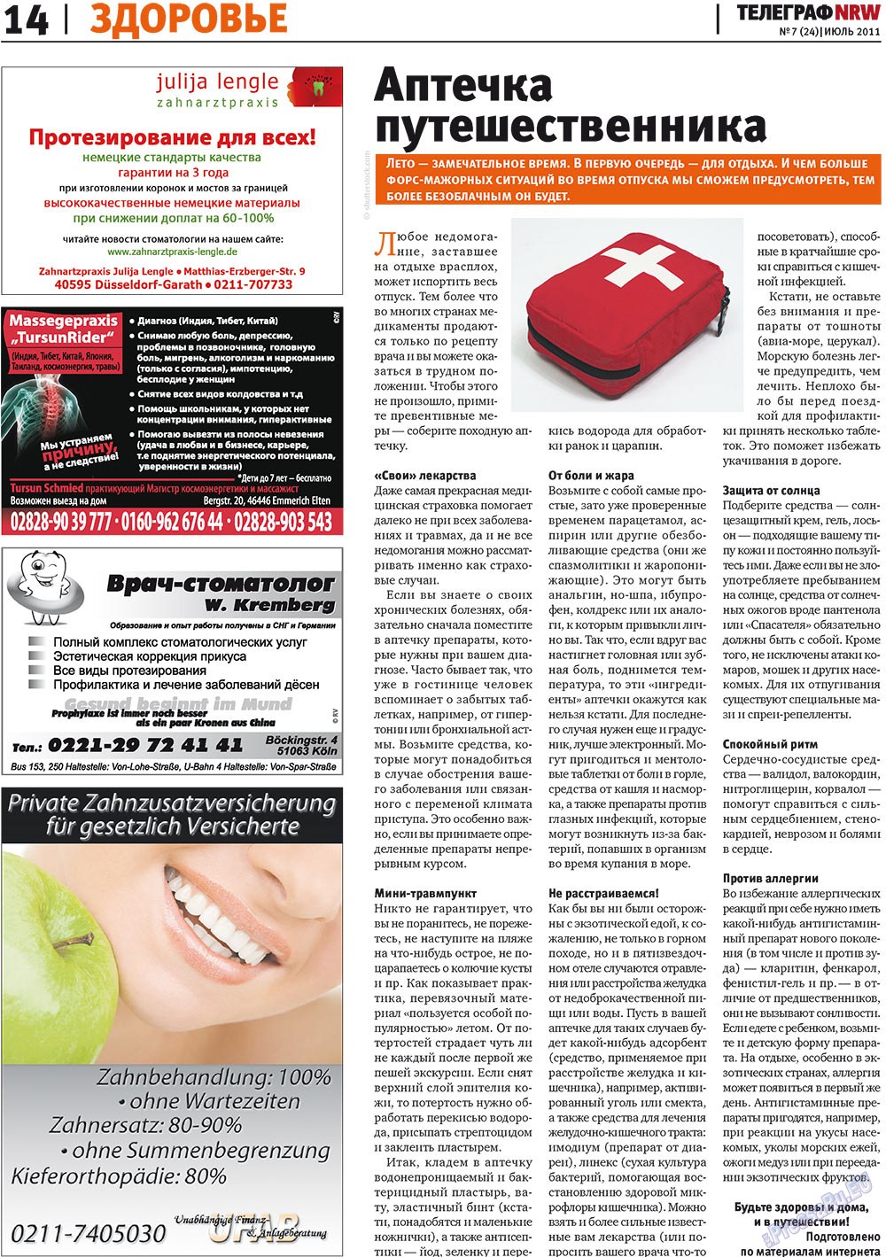 Telegraf NRW (Zeitung). 2011 Jahr, Ausgabe 7, Seite 14