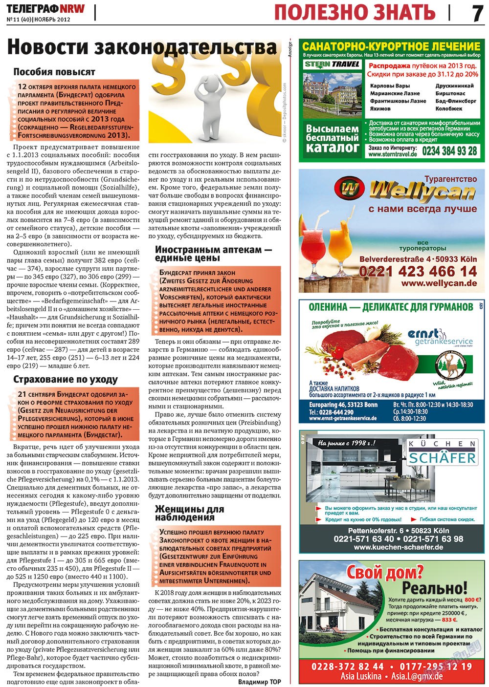 Telegraf NRW (Zeitung). 2012 Jahr, Ausgabe 11, Seite 7