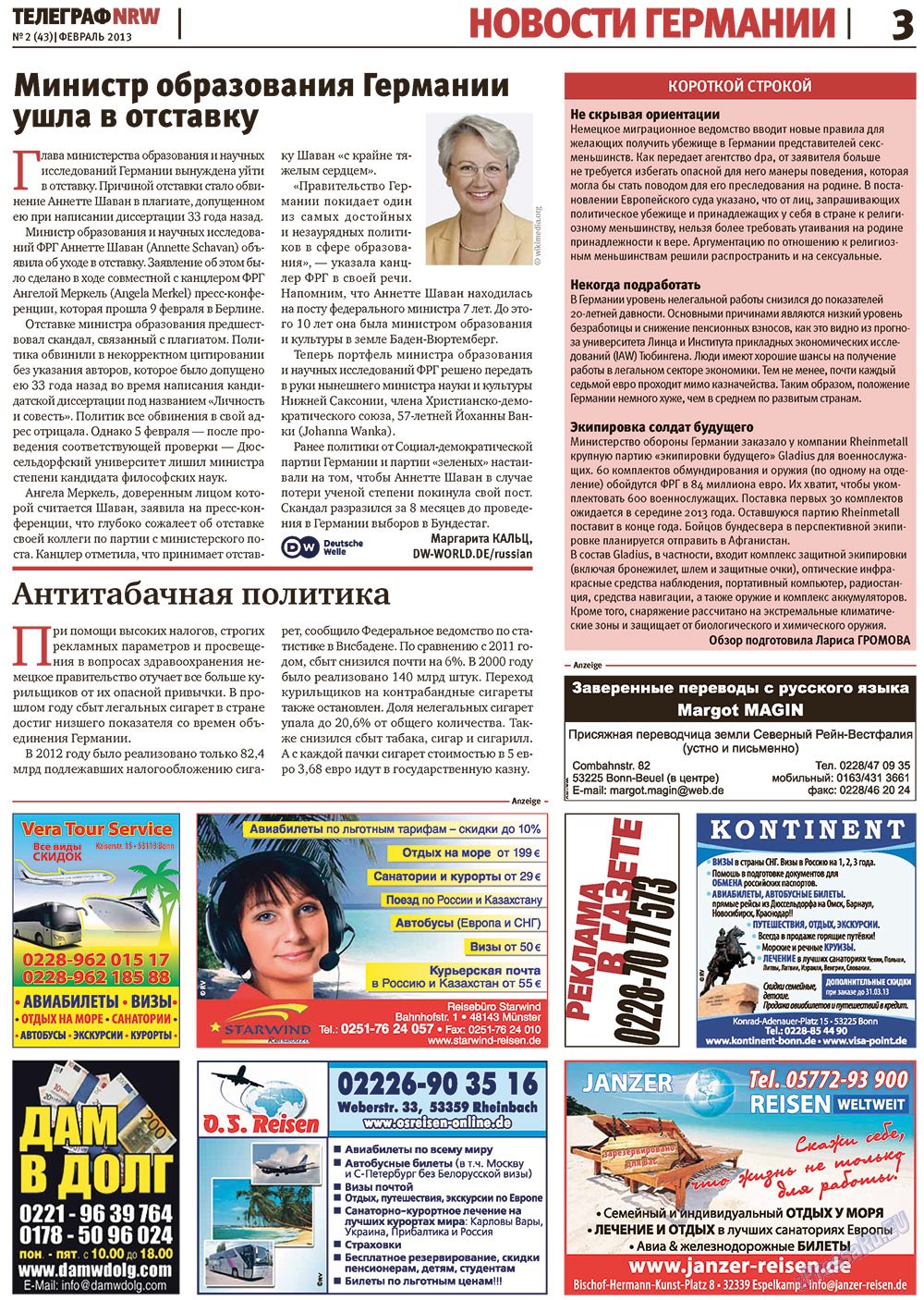 Telegraf NRW (Zeitung). 2013 Jahr, Ausgabe 2, Seite 3