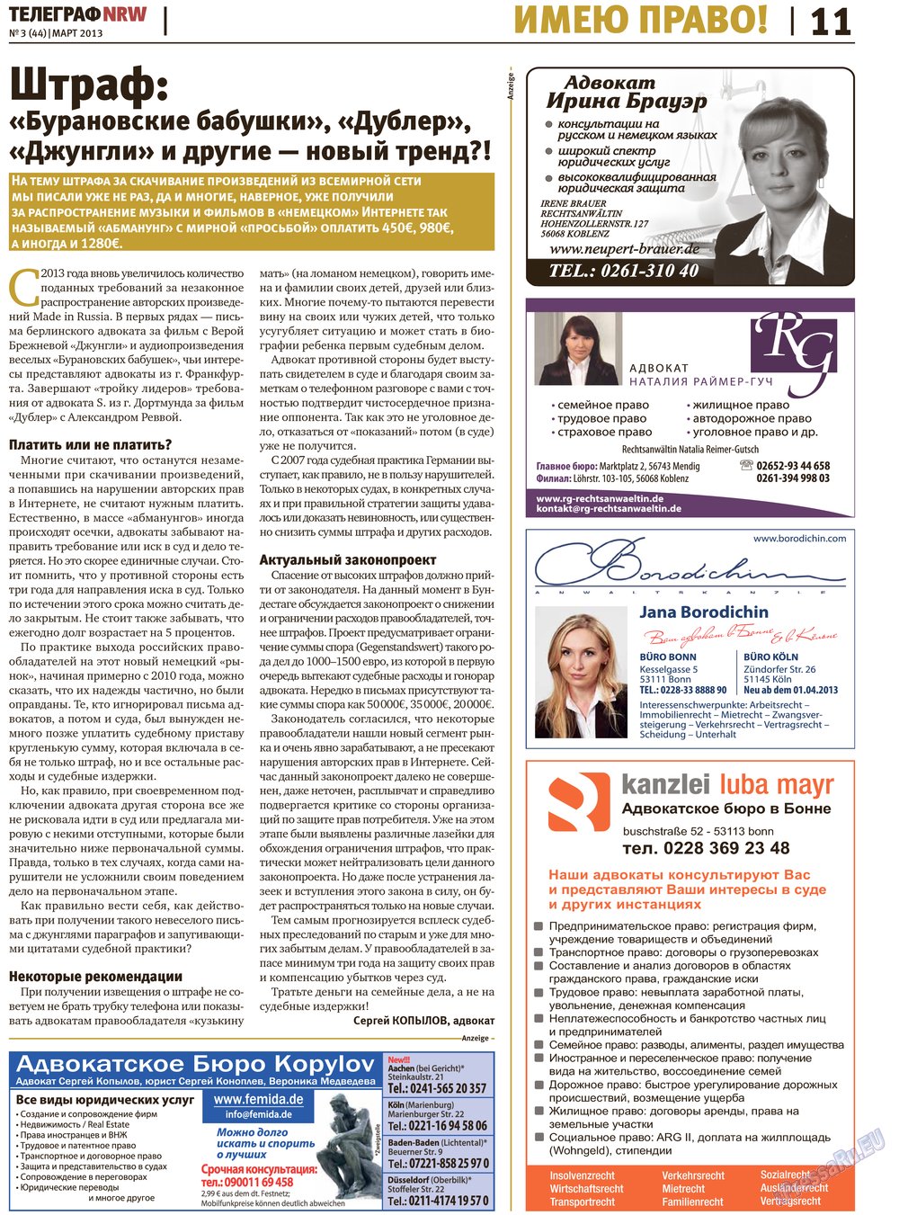 Telegraf NRW (Zeitung). 2013 Jahr, Ausgabe 3, Seite 11