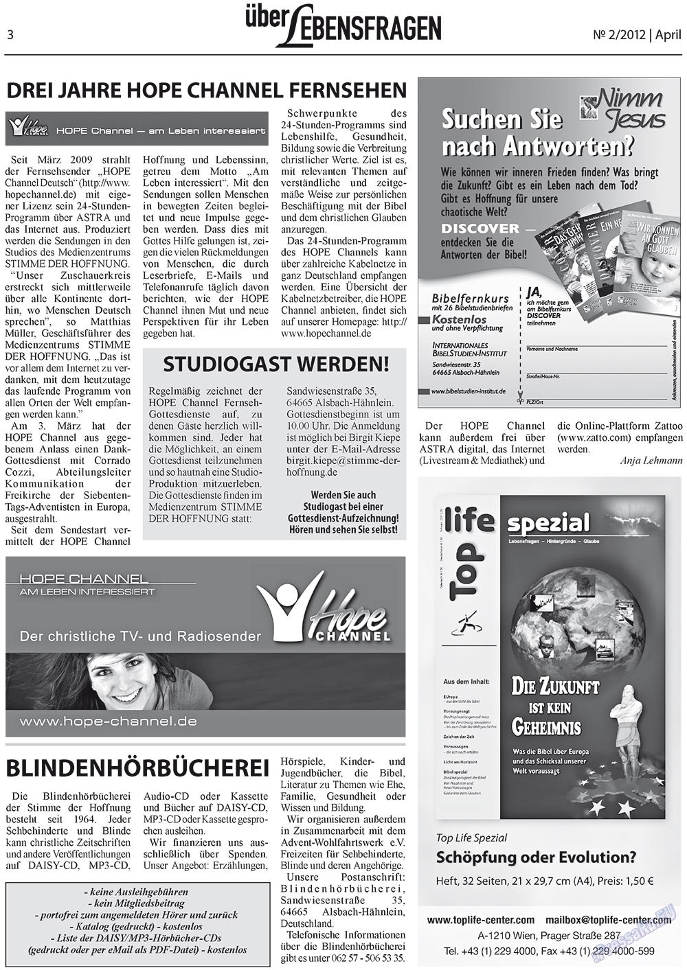 Ewiger Schatz (Zeitung). 2012 Jahr, Ausgabe 2, Seite 22