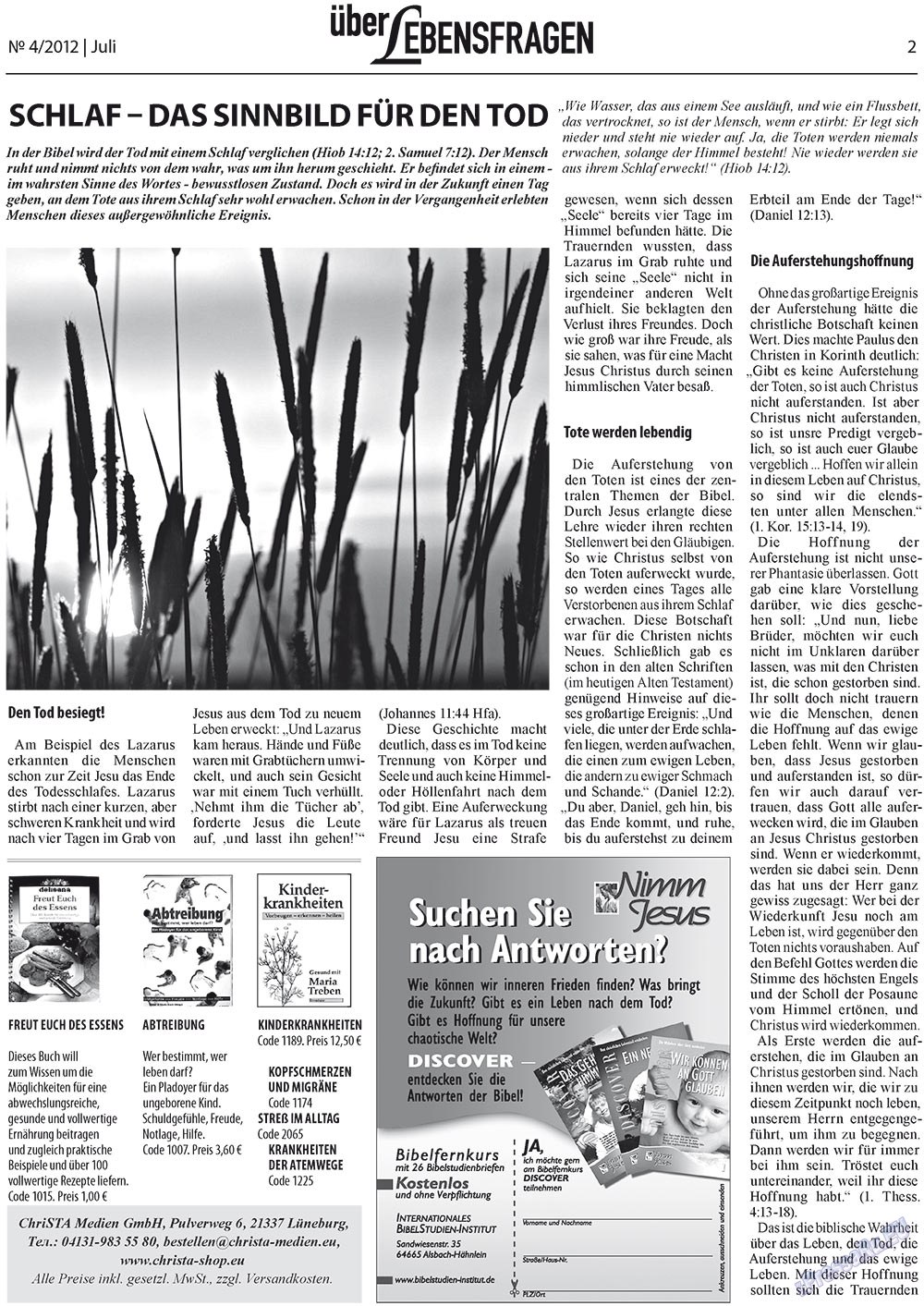 Ewiger Schatz (Zeitung). 2012 Jahr, Ausgabe 4, Seite 23