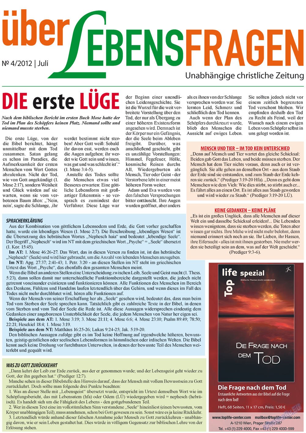 Ewiger Schatz (Zeitung). 2012 Jahr, Ausgabe 4, Seite 24
