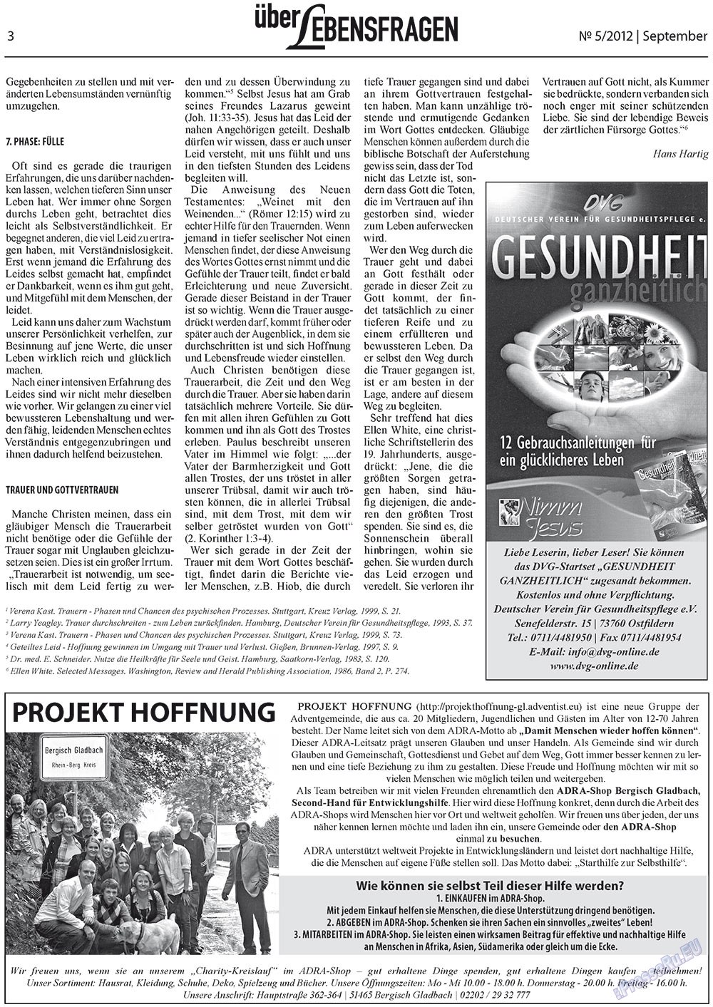 Ewiger Schatz (Zeitung). 2012 Jahr, Ausgabe 5, Seite 22