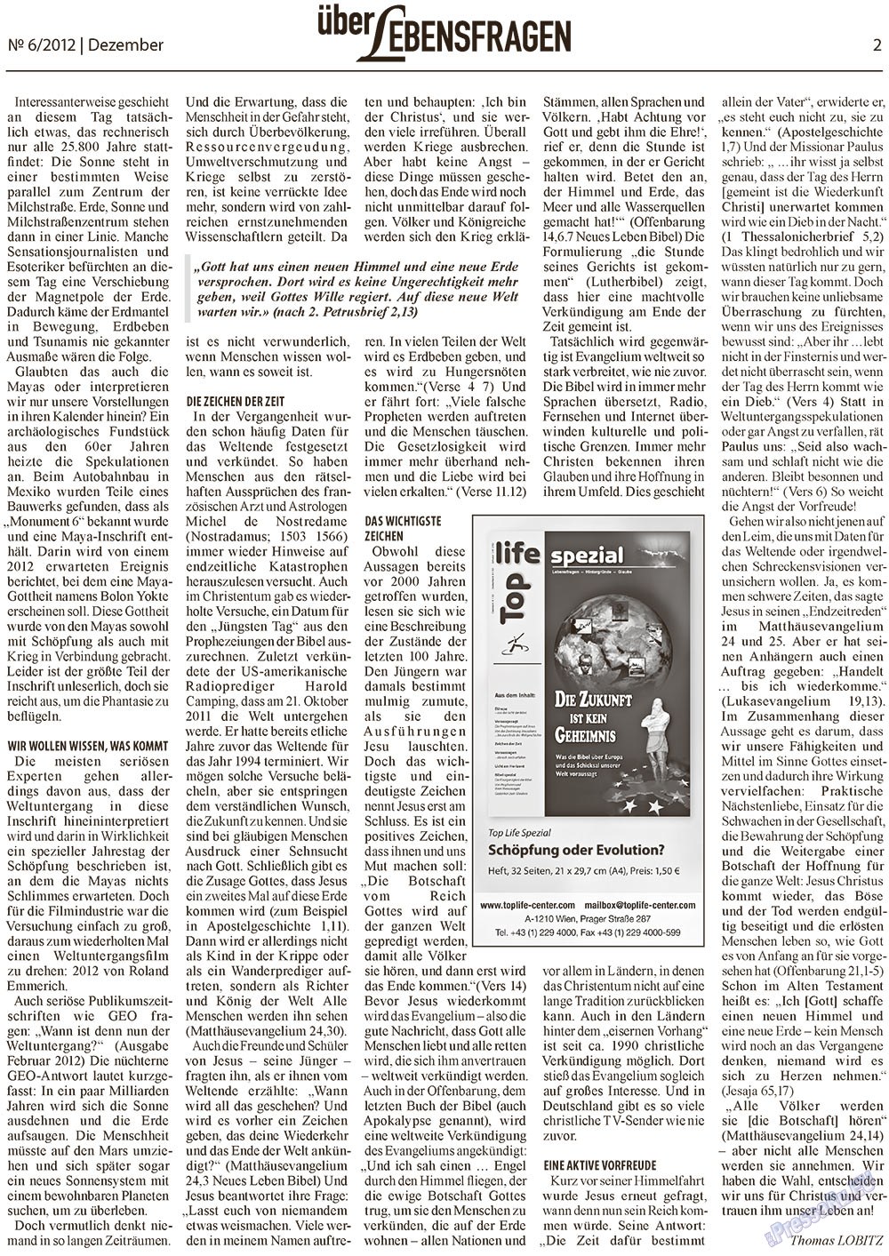 Ewiger Schatz (Zeitung). 2012 Jahr, Ausgabe 6, Seite 23