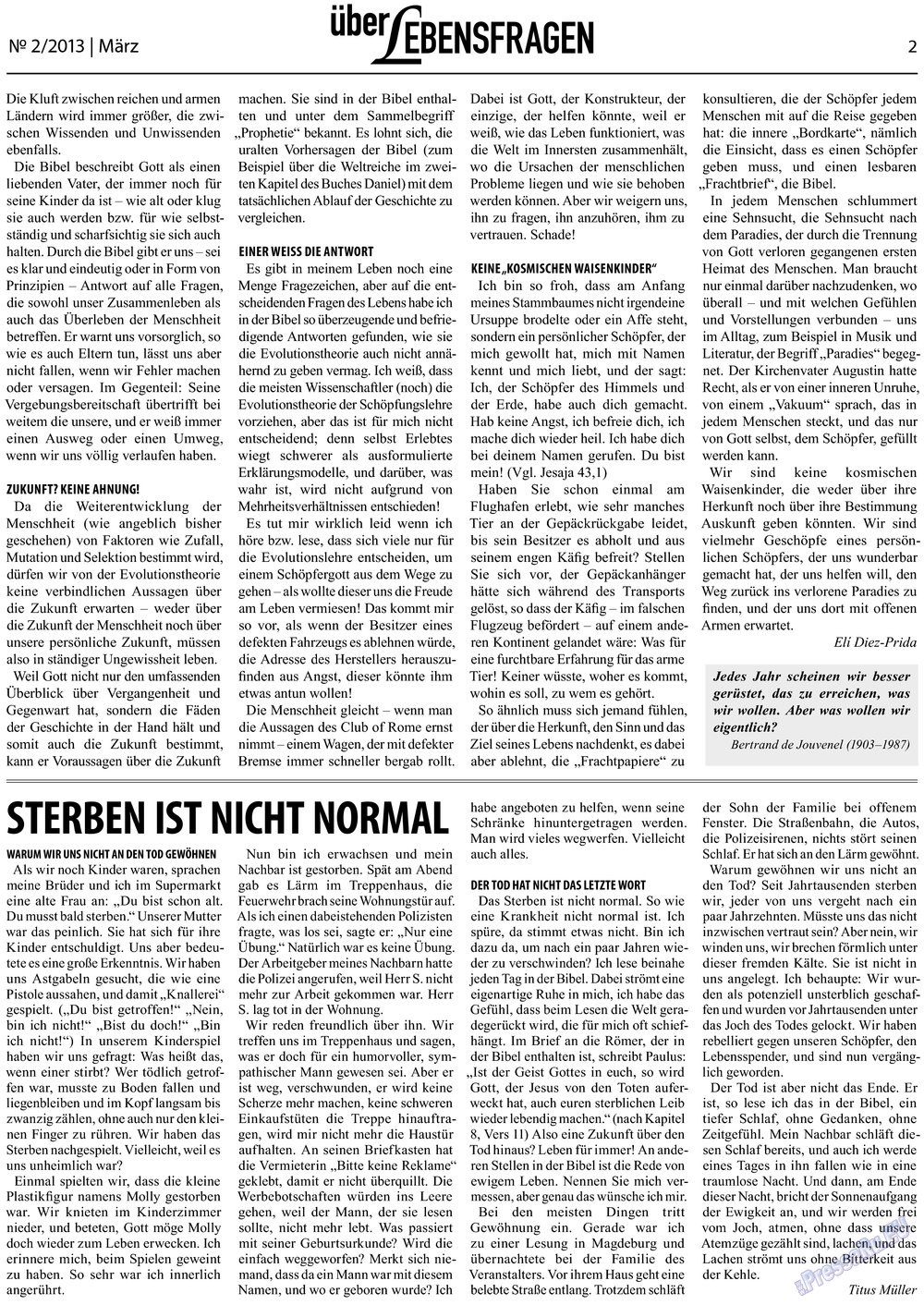 Ewiger Schatz (Zeitung). 2013 Jahr, Ausgabe 2, Seite 22