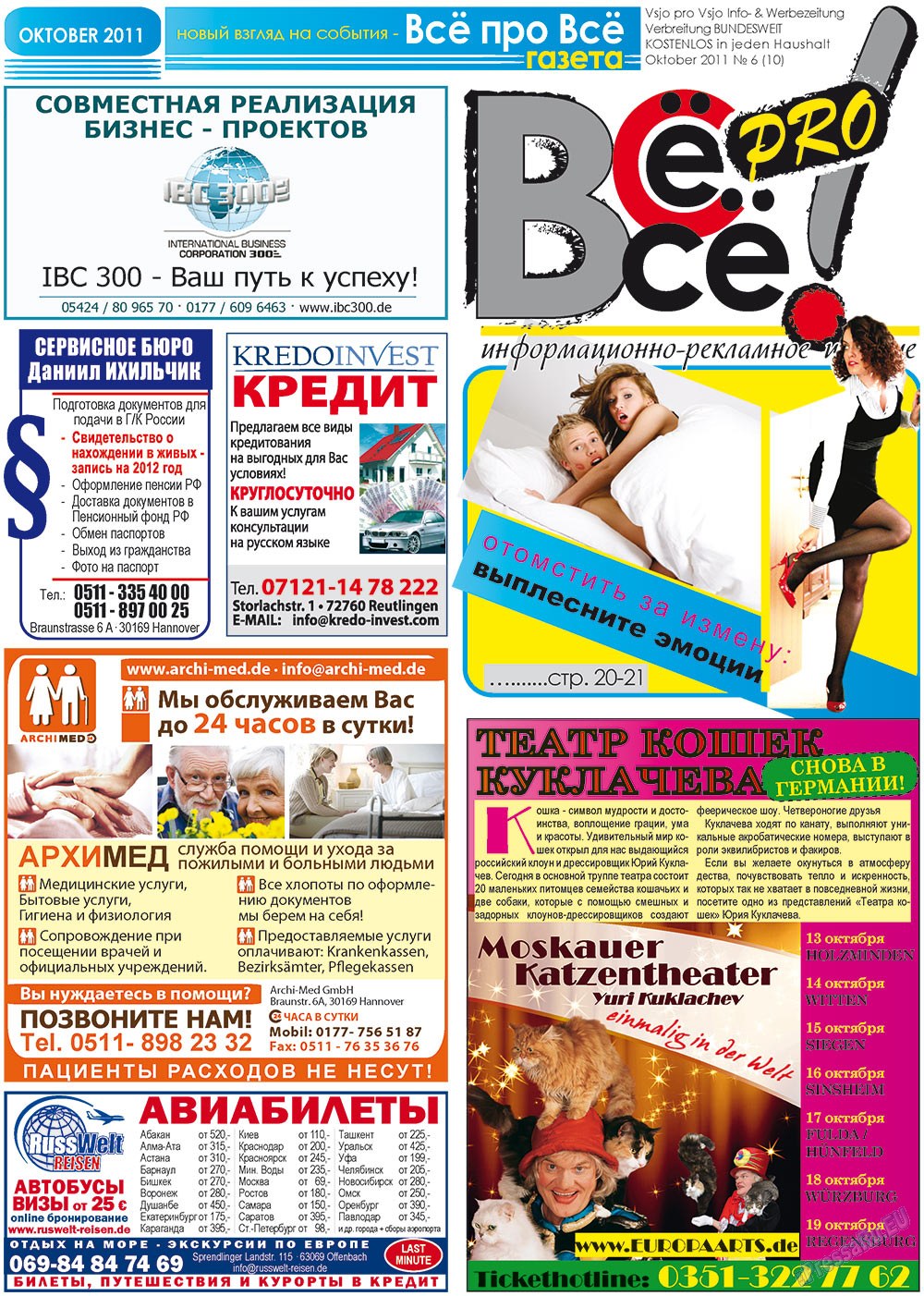 Vsje pro vsje (Zeitung). 2011 Jahr, Ausgabe 6, Seite 1