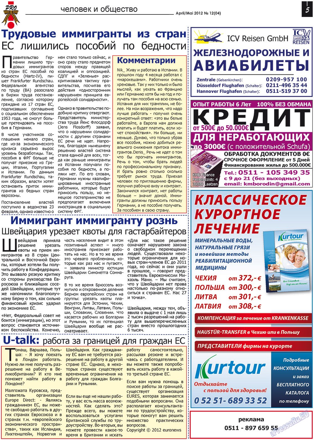Vsje pro vsje (Zeitung). 2012 Jahr, Ausgabe 12, Seite 5