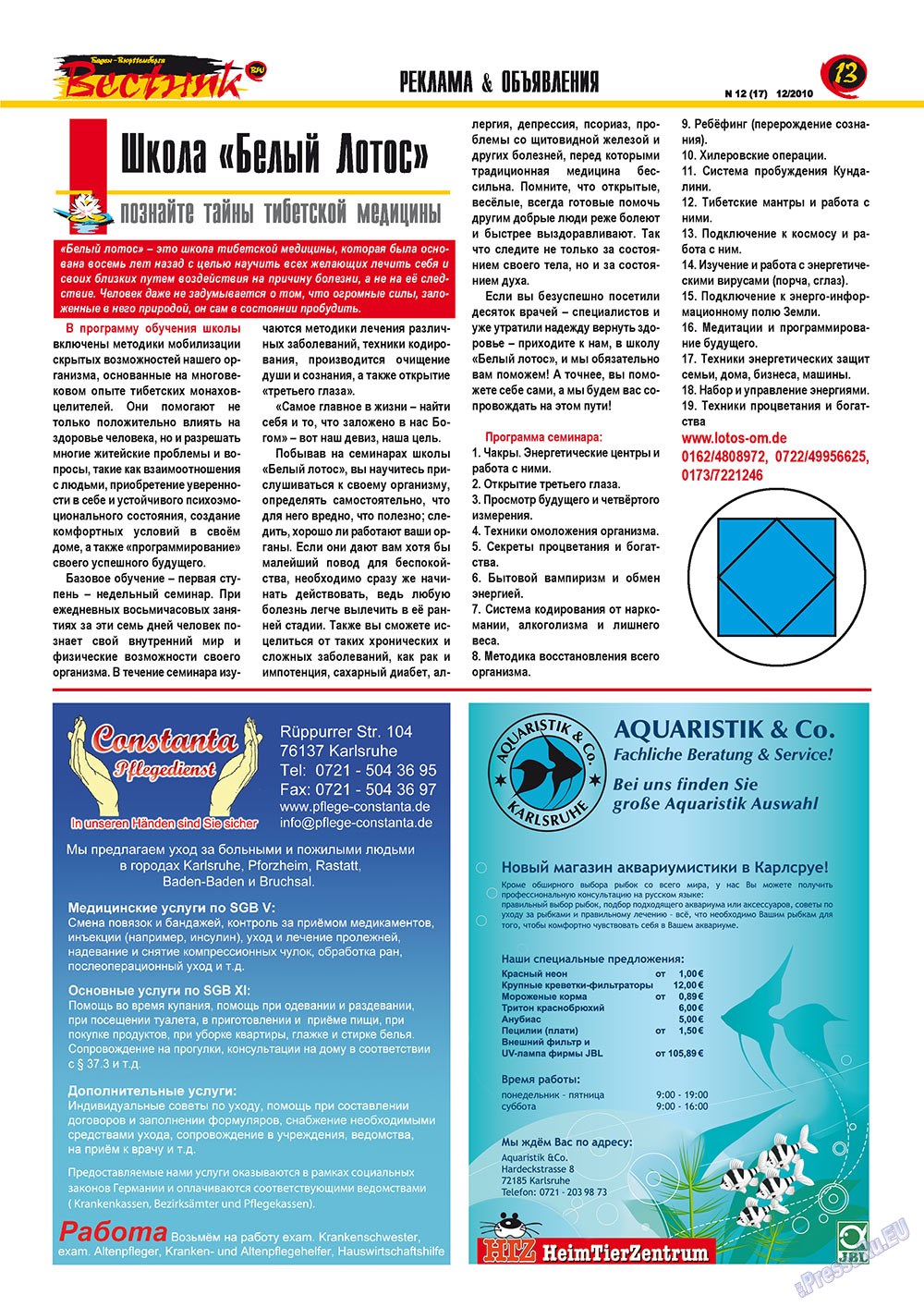 Westnik-info (Zeitschrift). 2010 Jahr, Ausgabe 12, Seite 13