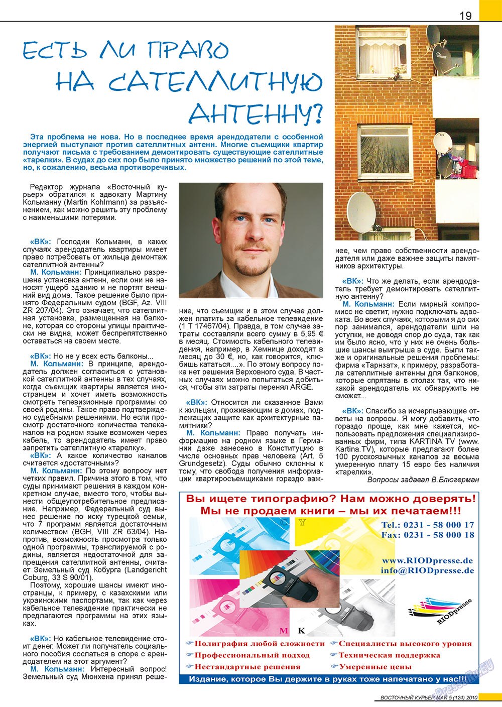 Ost-Kurier (Zeitschrift). 2010 Jahr, Ausgabe 5, Seite 19