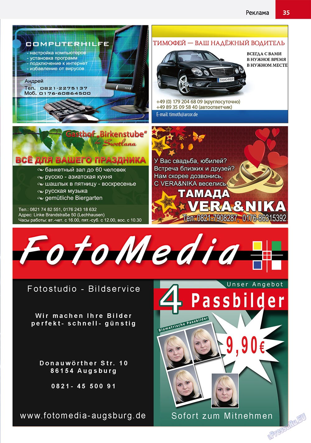 Afischa Augsburg (Zeitschrift). 2011 Jahr, Ausgabe 8, Seite 35