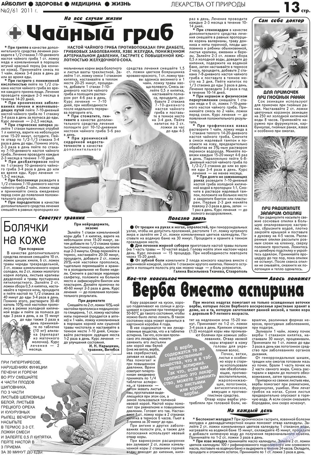 Aibolit (Zeitung). 2011 Jahr, Ausgabe 2, Seite 13