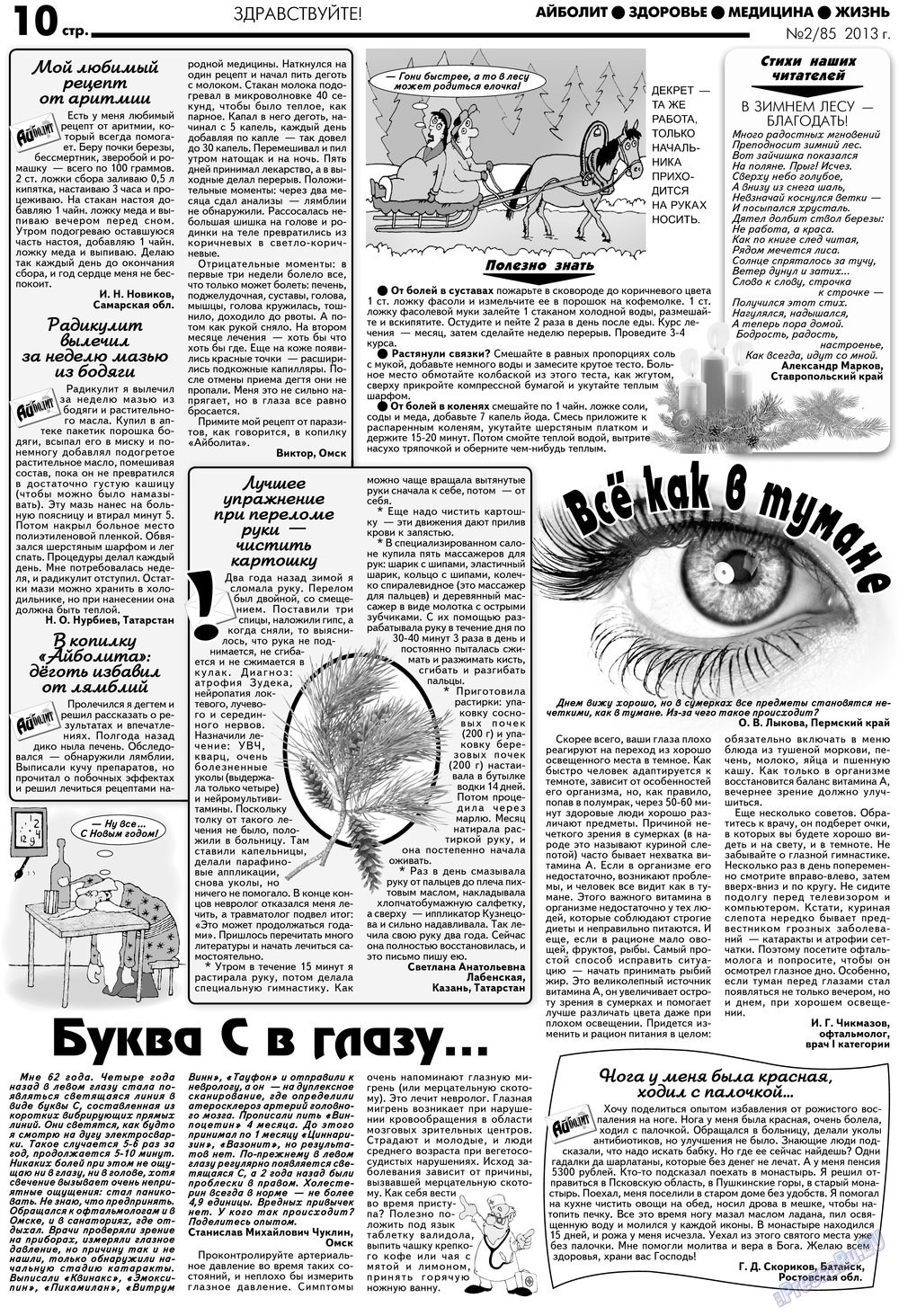 АйБолит (газета). 2013 год, номер 2, стр. 10